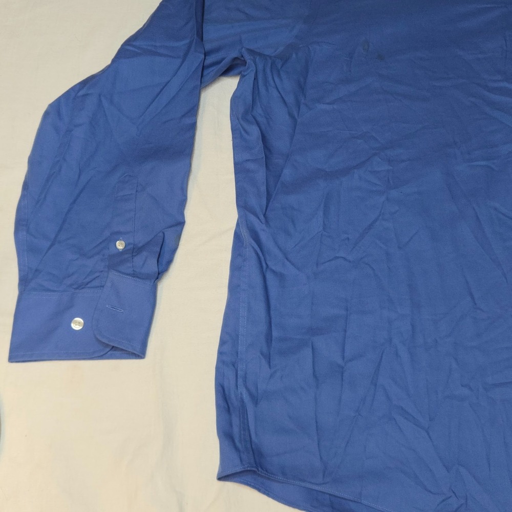 Merona "The Ultimate Shirt" Men's XXL Blue Long Sleeve Button Down 18-18 1/2 - Picture 4 of 16